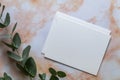 White card mockup flat lay simple clean for Spring, Nursery, Art, Wedding, Party, Mother`s Day, Sale