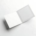 A white card with a transparent window on a plain background Royalty Free Stock Photo
