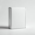 White cardboard box with a clean, matte finish. Rectangular shape, standing upright Royalty Free Stock Photo