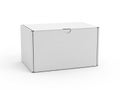 White cardboard box isolated on white background Royalty Free Stock Photo