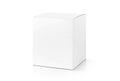 White cardboard box isolated on white background Royalty Free Stock Photo