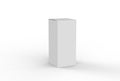 White cardboard box mock up. 3D illustrating. Royalty Free Stock Photo