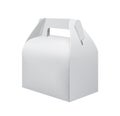 White cardboard carry box for food