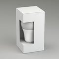 White cardboard lamp bubl Box Mockup model for branding and identity