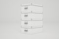 White Cardboard Storage Boxes Royalty Free Stock Photo