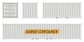 White Cargo container vector illustration