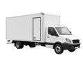 White cargo van with side door Royalty Free Stock Photo