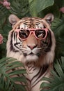 Wildlife predator mammal fur face head cat wild animal beauty tiger nature