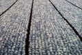 White carpet texture with black lines, close-up background Royalty Free Stock Photo