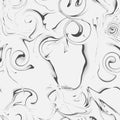 White carrara trendy background with marbling swirl