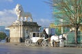 White Carriage in London Royalty Free Stock Photo