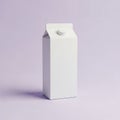 A white carton of milk on a purple background Royalty Free Stock Photo