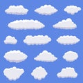 White cartoon clouds Royalty Free Stock Photo