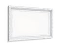 White carved picture frame on white background. 3d rend Royalty Free Stock Photo