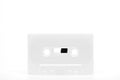 White cassette tape isolate on white background Royalty Free Stock Photo