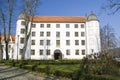 White castle facade. Royalty Free Stock Photo