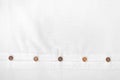White casual shirt with the coconut shell button Royalty Free Stock Photo