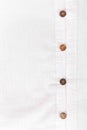 White casual shirt with the coconut shell button Royalty Free Stock Photo