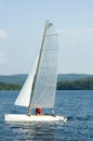 White catamaran Royalty Free Stock Photo