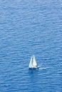 White catamaran on blue water Royalty Free Stock Photo