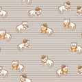 White cats seamless pattern. pets vector illustration for kids design
