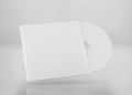 White CD-DVD Compact Disk Mockup, blank cover 3d Rendered on Light Gray Background Royalty Free Stock Photo