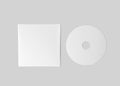 White CD-DVD Compact Disk Mockup, blank cover 3d Rendered on Light Gray Background Royalty Free Stock Photo