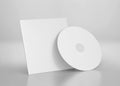 White CD-DVD Compact Disk Mockup, blank cover 3d Rendered on Light Gray Background Royalty Free Stock Photo