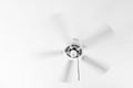 White ceiling electrical fan in motion