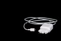 White cell phone charger, isolated Royalty Free Stock Photo