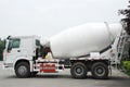 White Cement Mixer Truck Royalty Free Stock Photo