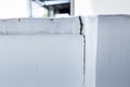 White Cement wall Crack and Broken Royalty Free Stock Photo