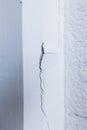 White Cement wall Crack and Broken Royalty Free Stock Photo