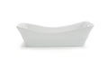 White ceramic baking dish on white background Royalty Free Stock Photo