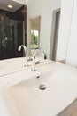 White ceramic bathroom sink Royalty Free Stock Photo