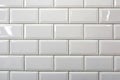 White ceramic bathroom wall tile pattern Royalty Free Stock Photo