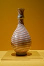 white ceramic bottle with red paint, made in China, Ming dynasty.