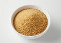 white ceramic bowl with brown sugar isolated on white background Royalty Free Stock Photo