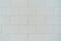 White ceramic brick tile wall background,  wall pattern Royalty Free Stock Photo