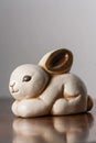 White ceramic bunny Royalty Free Stock Photo