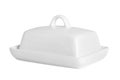 White ceramic butter-dish Royalty Free Stock Photo