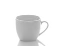 White ceramic coffee cup isolated on white. Royalty Free Stock Photo