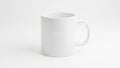 White ceramic coffee mug isolated on transparent background Royalty Free Stock Photo