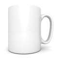 White ceramic coffee mug on white Royalty Free Stock Photo