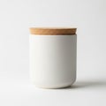 White ceramic container with a rounded Royalty Free Stock Photo