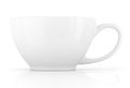 White ceramic cup empty blank for coffee or tea Royalty Free Stock Photo