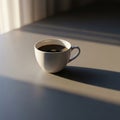 Lighting enhances the rich dark color of the coffee, highlighting its Royalty Free Stock Photo