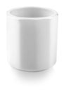 White ceramic cup for sake on white background