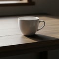 Table has a smooth, light brown surface with a visible wood grain Royalty Free Stock Photo