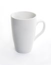 White ceramic cup on white background Royalty Free Stock Photo